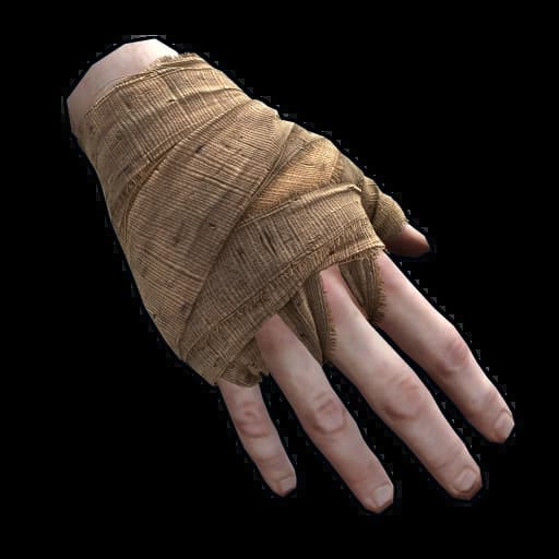 Burlap Gloves Item