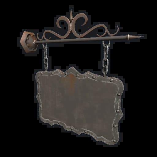 Two Sided Ornate Hanging Sign Item