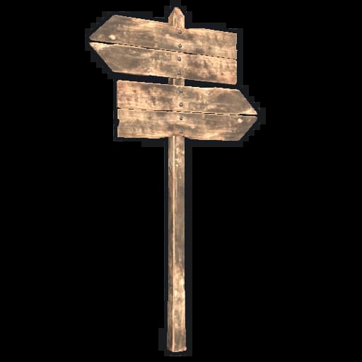 Two Sided Town Sign Post Item